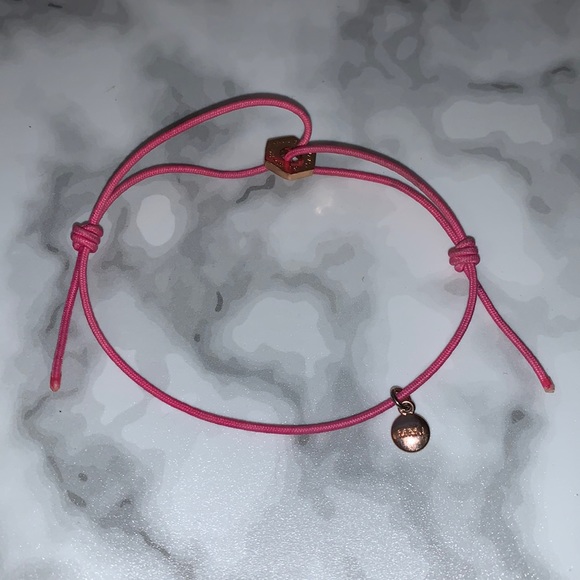 MMJ Pink & Rose Gold Bolt Corded Friendship Bracelet - Picture 6 of 10